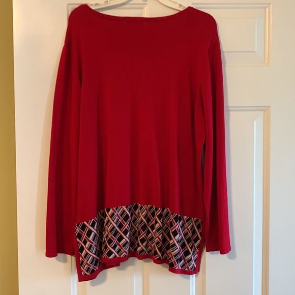 Rebecca Malone extra large NWOT red sweater with matching removable scarf - Picture 3 of 7